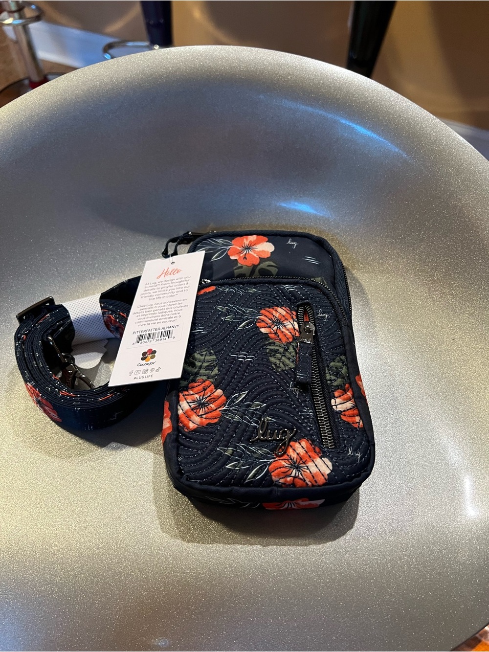 Lug Pitter Patter Crossbody in Aloha Navy NWT
